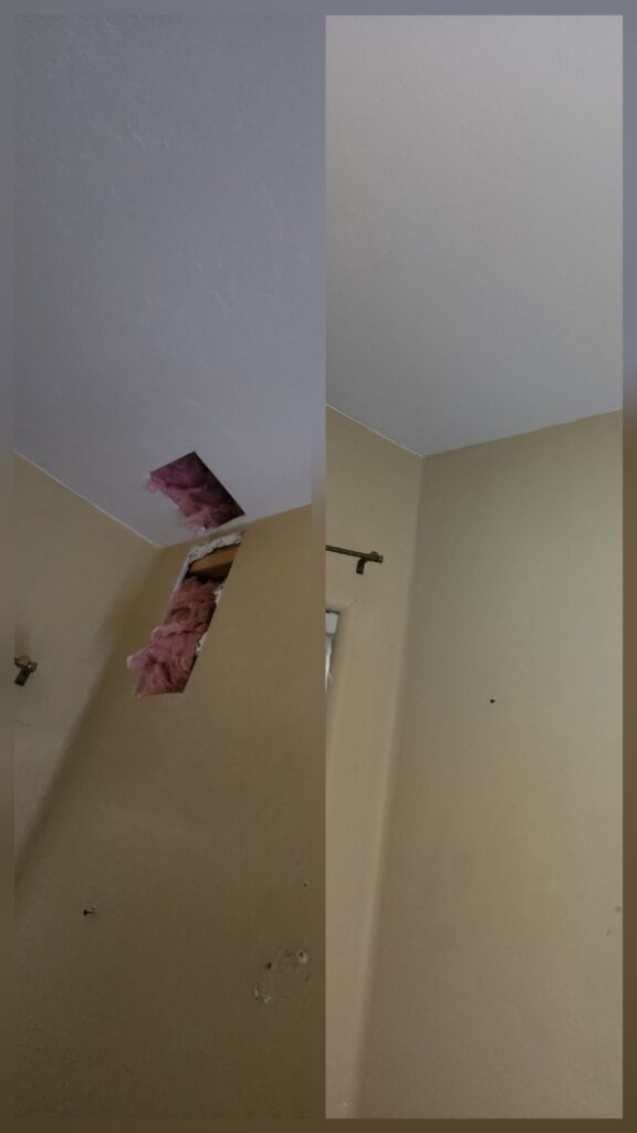 Drywall patch repair and texture matching in Tucson AZ