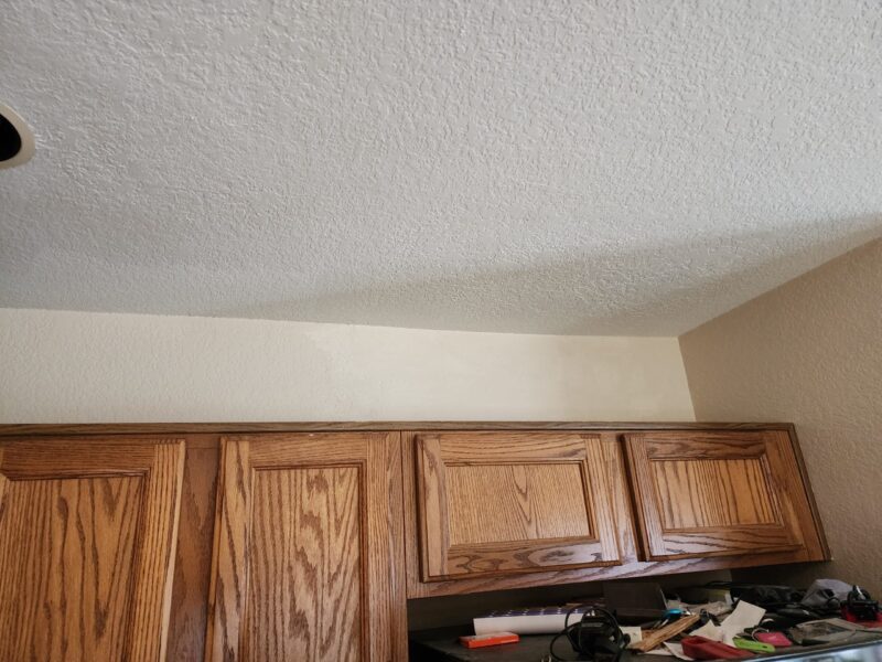 After photo of drywall patch repair with texture matching in Oro Valley