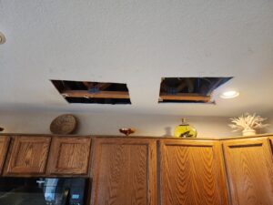 Before photo of drywall patch repair by Expert Wall Soltutions