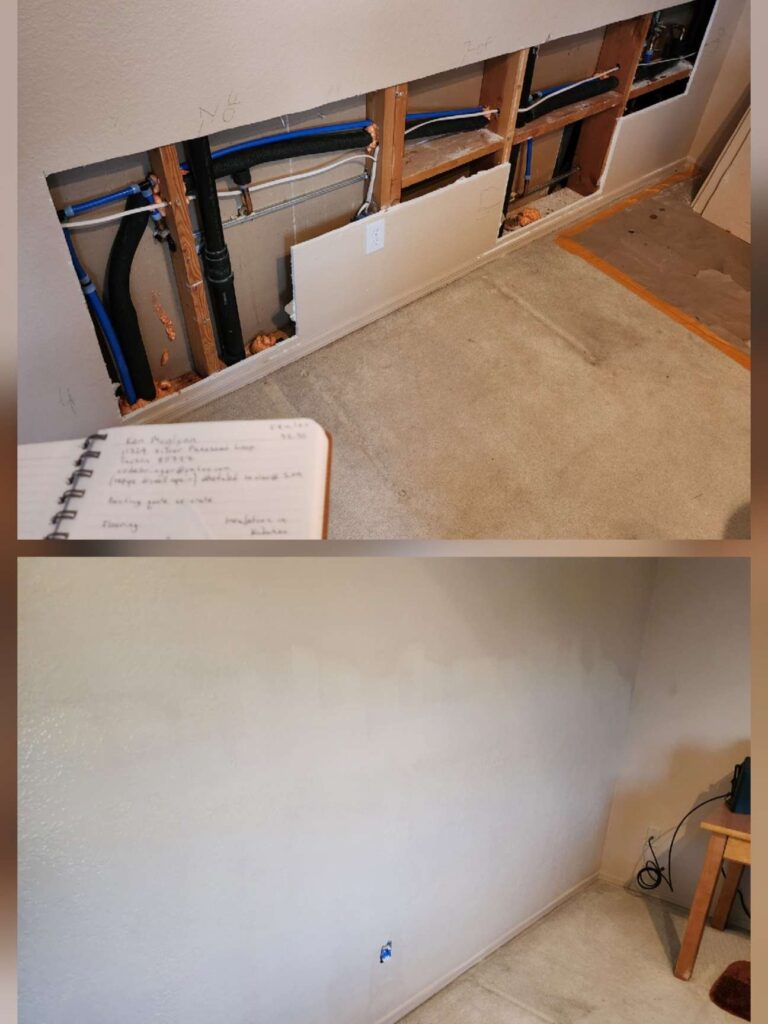 Tenant move out drywall repairs and paint matching